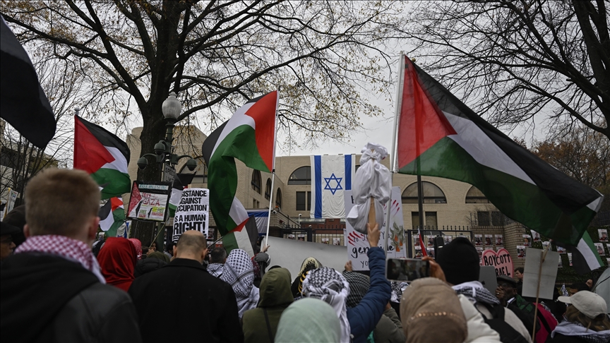 shba,-proteste-ne-mbeshtetje-te-palestines-perpara-ambasades-izraelite-ne-washington