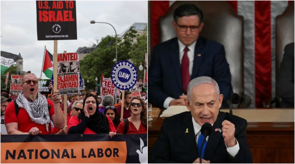 netanyahu-del-para-kongresit-te-shba,-mijera-qytetare-ne-proteste-para-nderteses!-kryeministri:-amerika-dhe-izraeli-duhet-te-qendrojne-se-bashku!