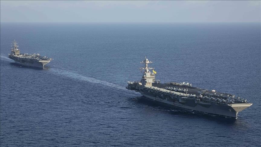 aeroplanmbajtesja-me-e-madhe-ne-bote-mberrin-ne-brigjet-izraelite-mes-perforcimit-ushtarak-amerikan-ne-rajon