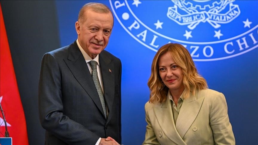 presidenti-erdogan-dhe-kryeministrja-italiane-diskutuan-per-ceshtjet-rajonale-dhe-globale